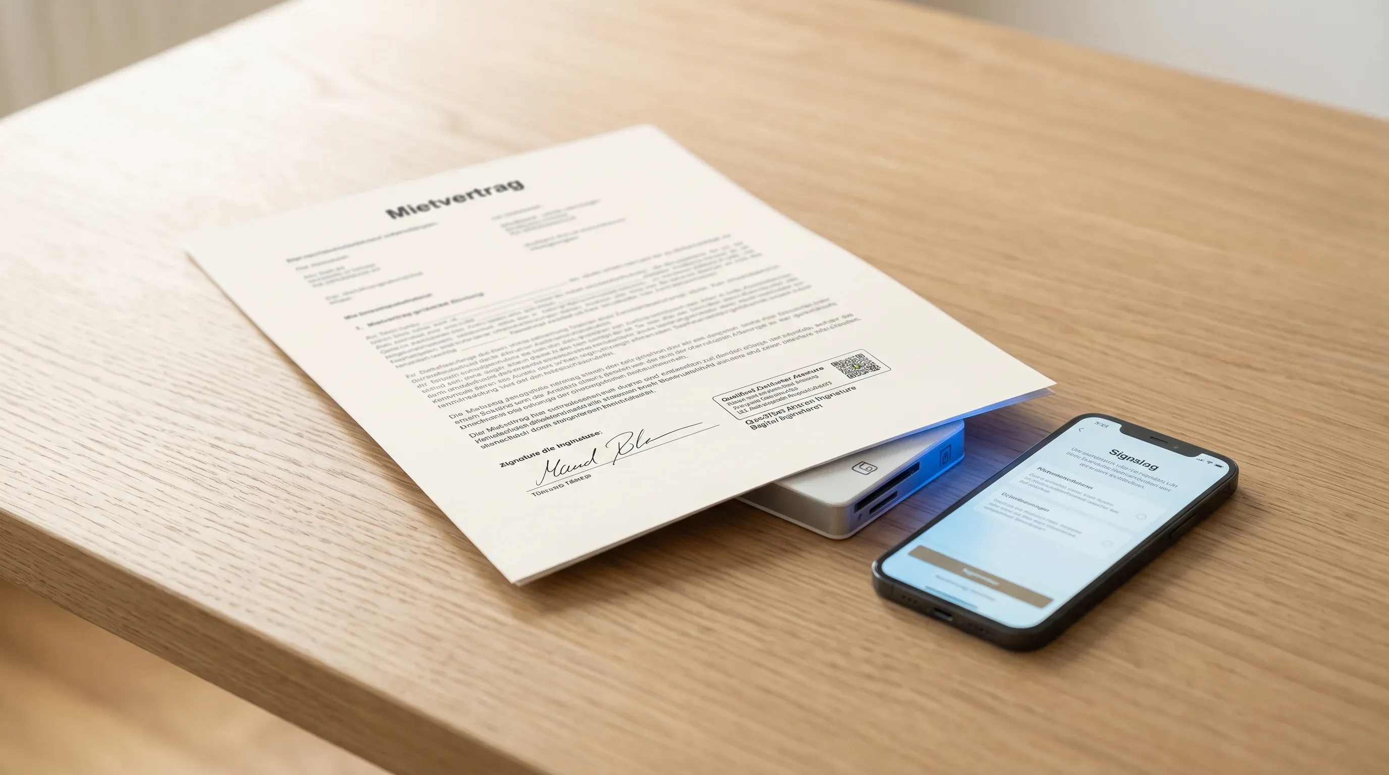 So funktioniert die qualifizierte elektronische Signatur beim Mietvertrag – eIDAS-konform und BGH-konform