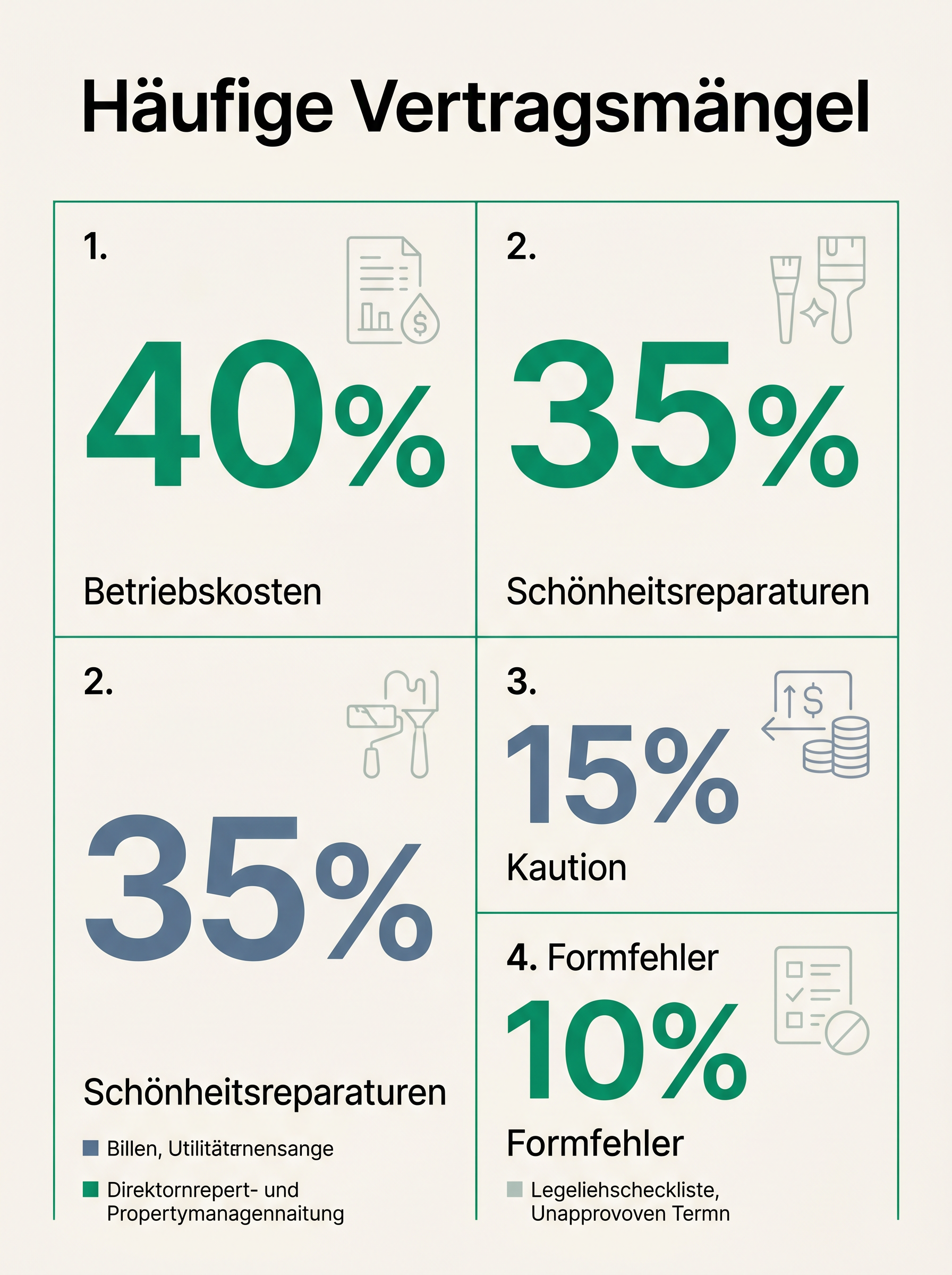 Häufige Vertragsmängel