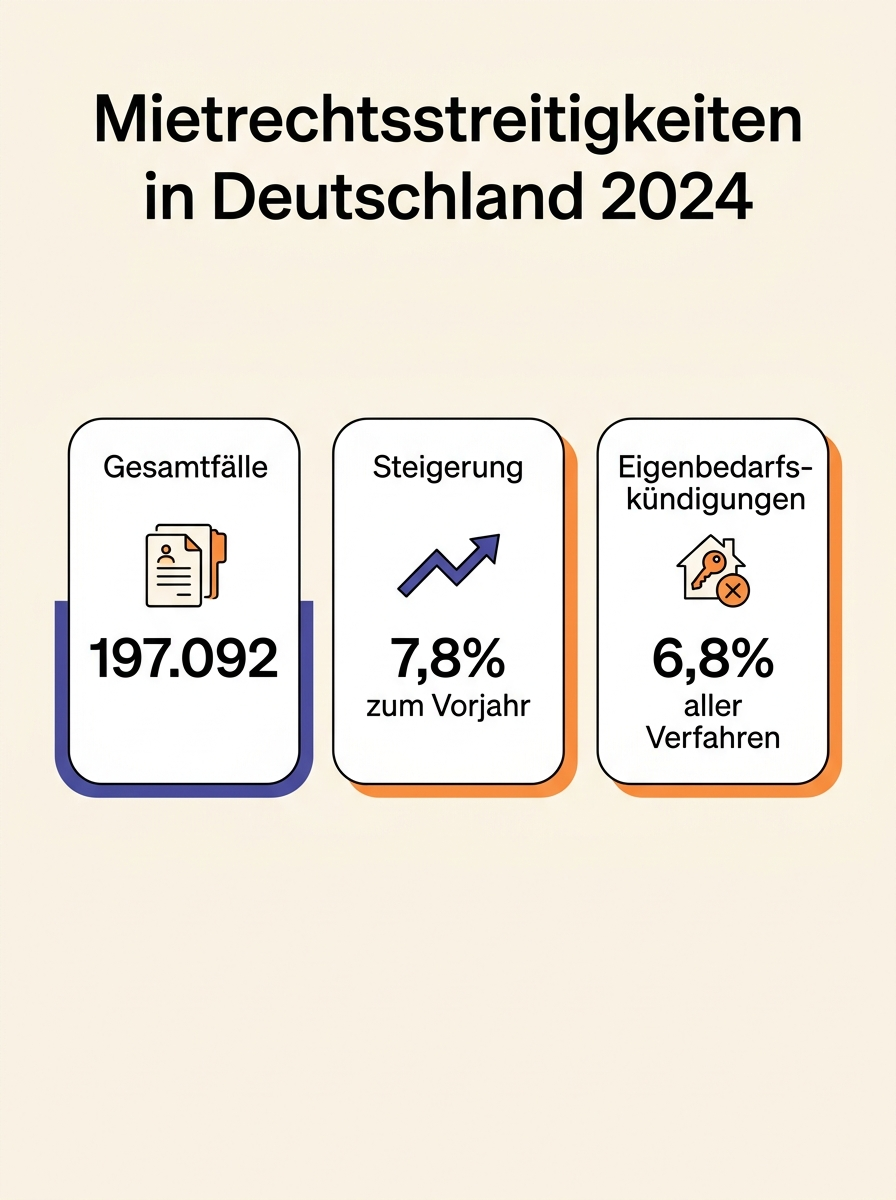 Mietrechtsstreitigkeiten in Deutschland 2024